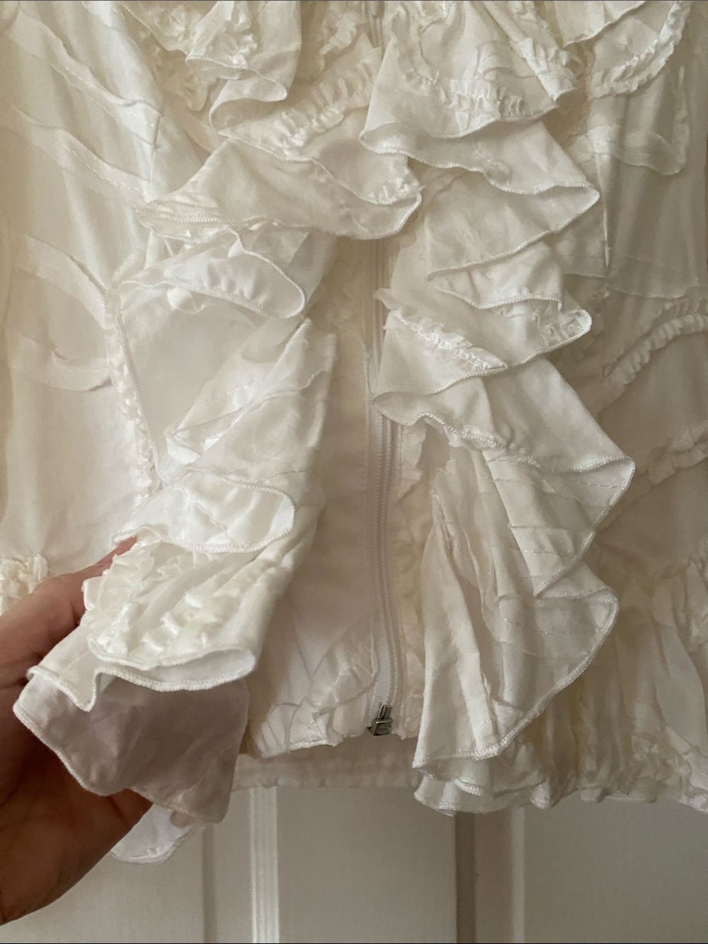Anne Fontaine Ruffled lightweight Jacket. Sz. 1/ XS - Picture 4 of 14